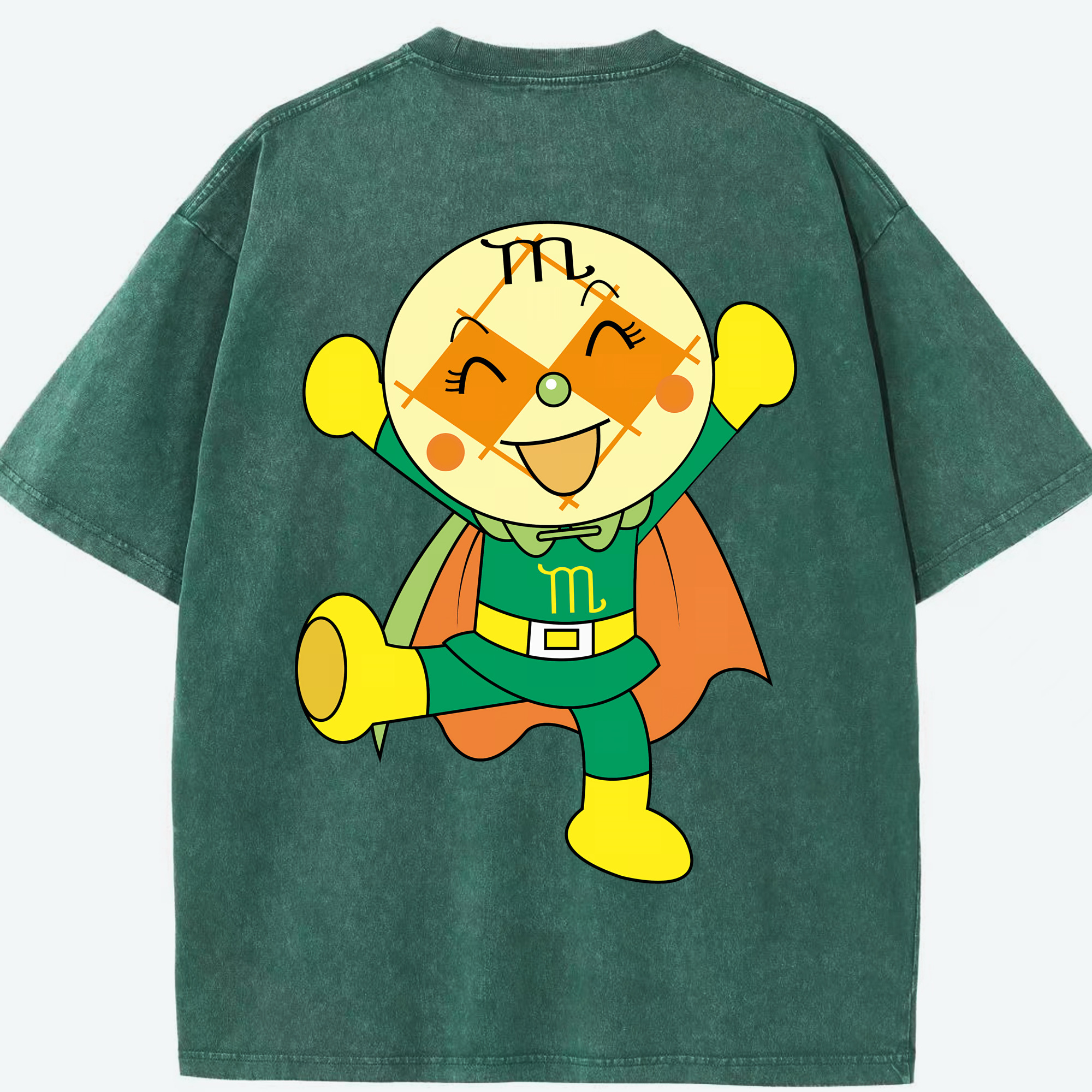 （画像用） アンパンマン Anpanman 綿100% ヴィンテージ風 半袖Tシャツ（背面プリント）